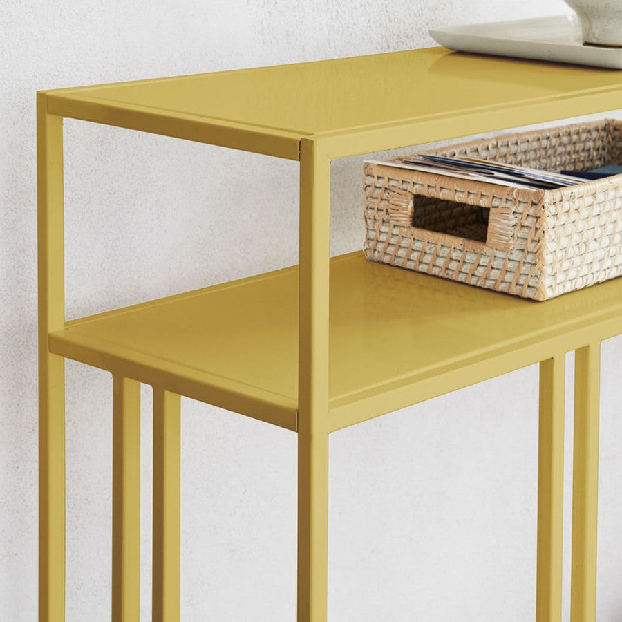 Everyday Yellow Metal Dresser Console