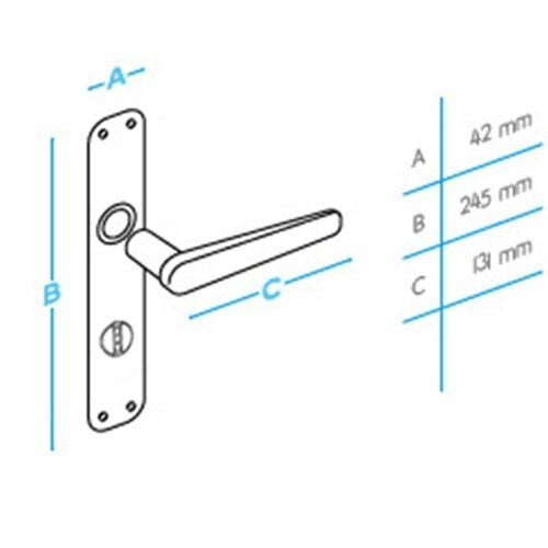 Alfa Saten Nikel Aynalı WC Kapı Kolu - Furnicept