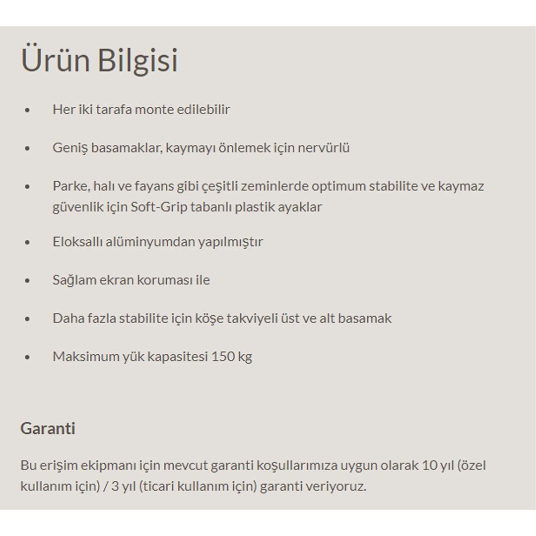 Hailo D60 Standardlıne 2X5 Basamaklı Merdiven - Furnicept