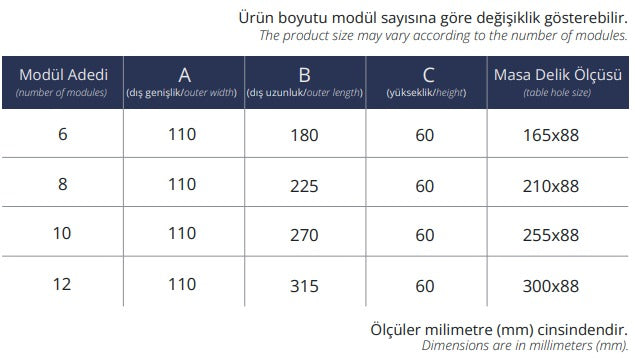 Sole-Line Dönmeli Priz Sistemi 3x Priz, 1x Çiftli USB Antrasit - Furnicept