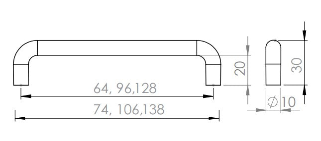 2752 Meşe 64mm Kulp - Furnicept