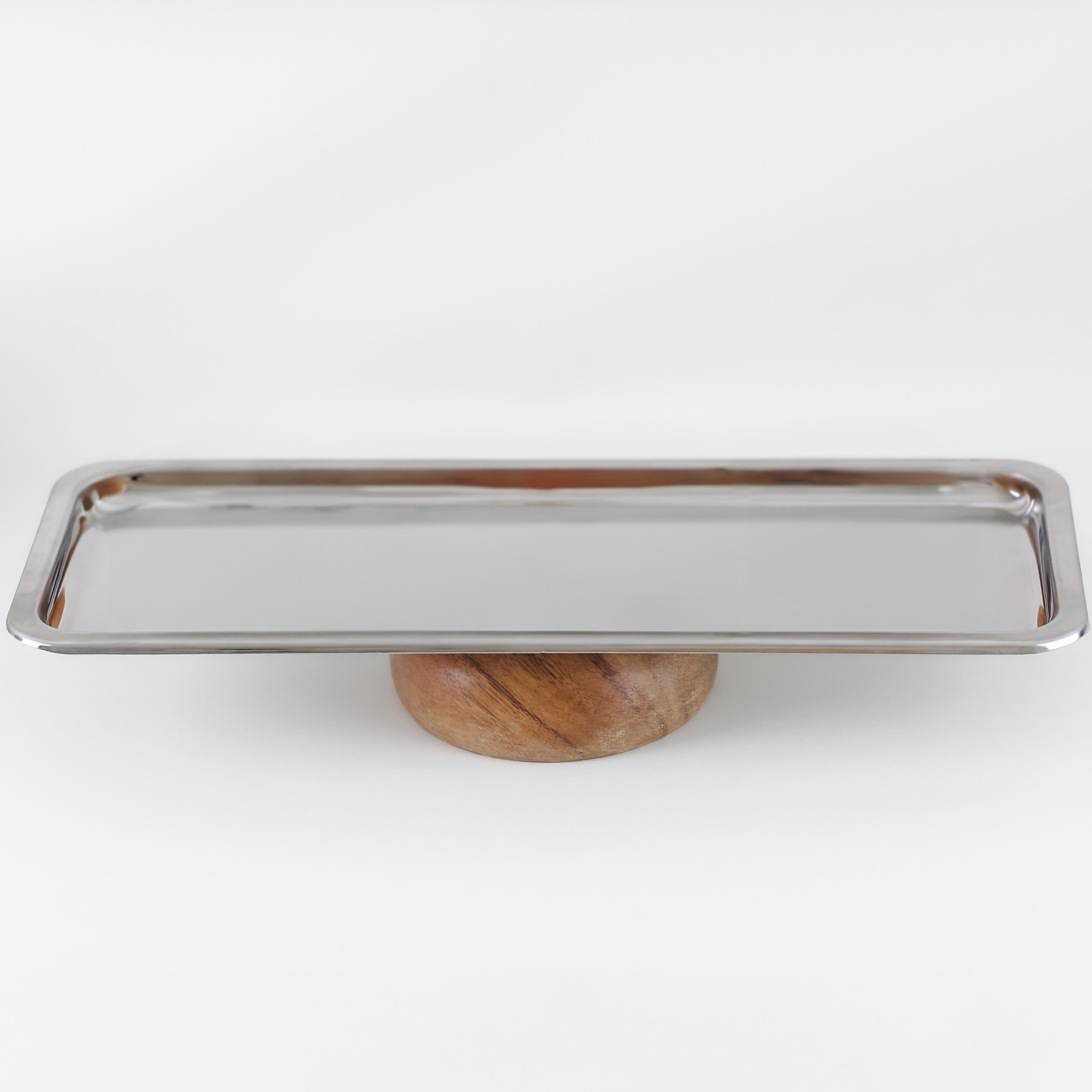 Rectangular Tray with Wooden Legs