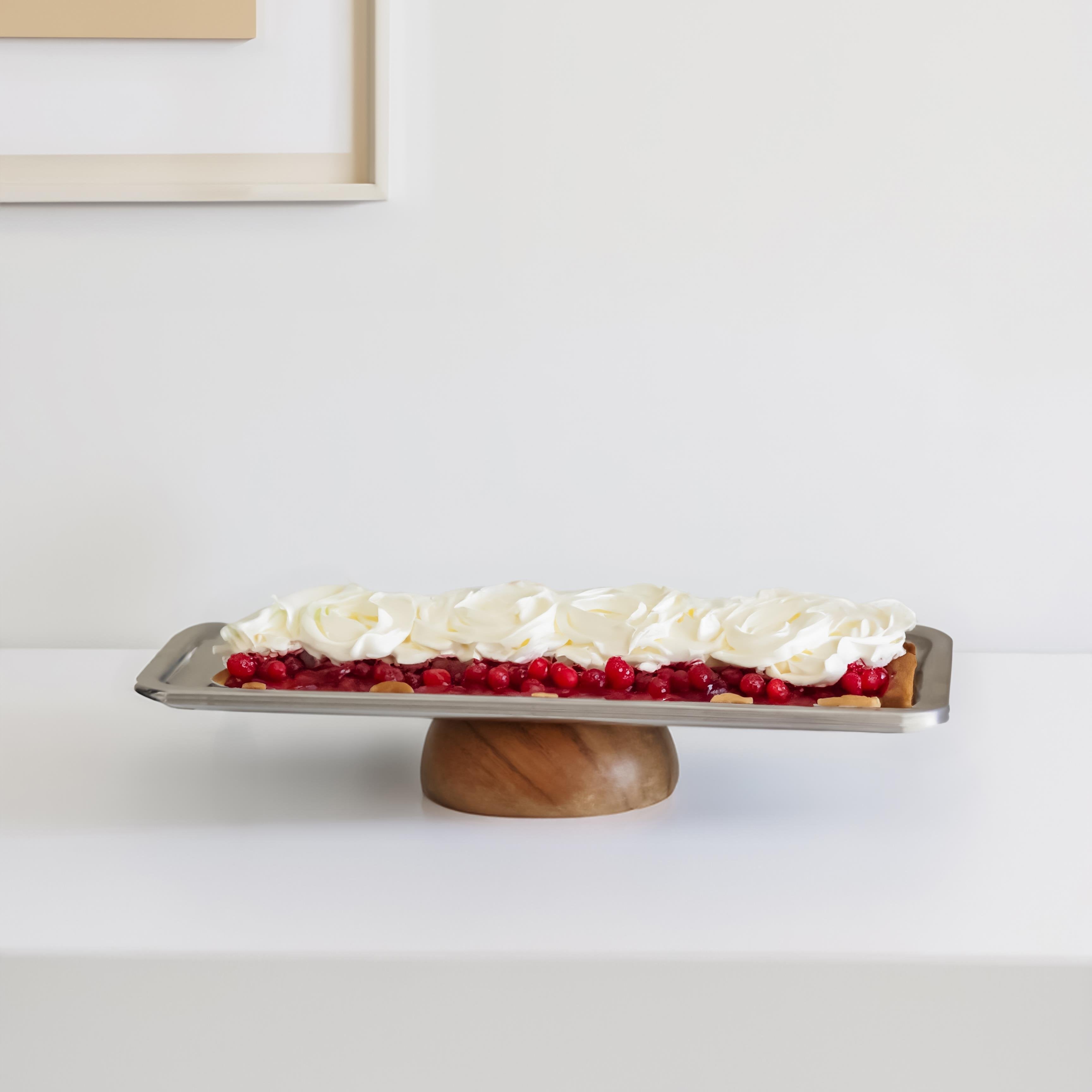 Rectangular Tray with Wooden Legs