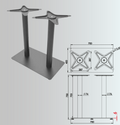 730x76mm İki Direkli Dikdörtgen Masa Ayağı - Furnicept