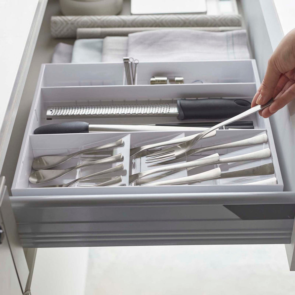 White Cutlery Holder Inside Tower Drawer