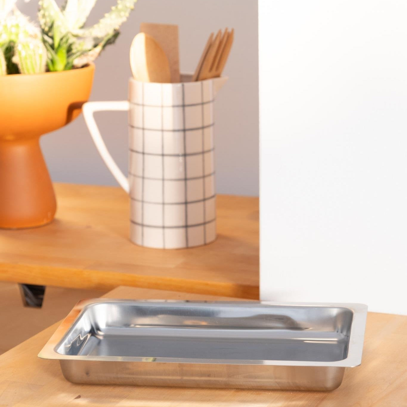 Metal Rectangular Deep Tray