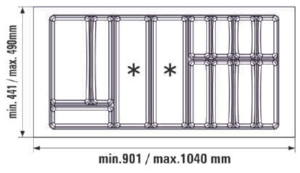 CutleryHill 1000 mm Çatal Kaşıklık - Furnicept