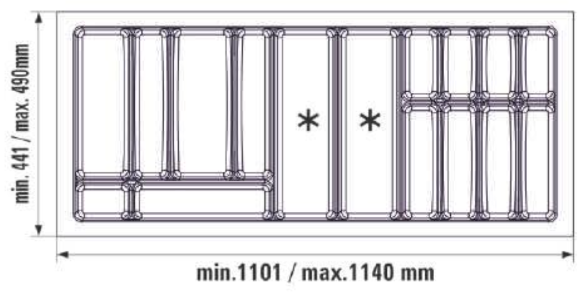 CutleryHill 1200 mm Çatal Kaşıklık - Furnicept