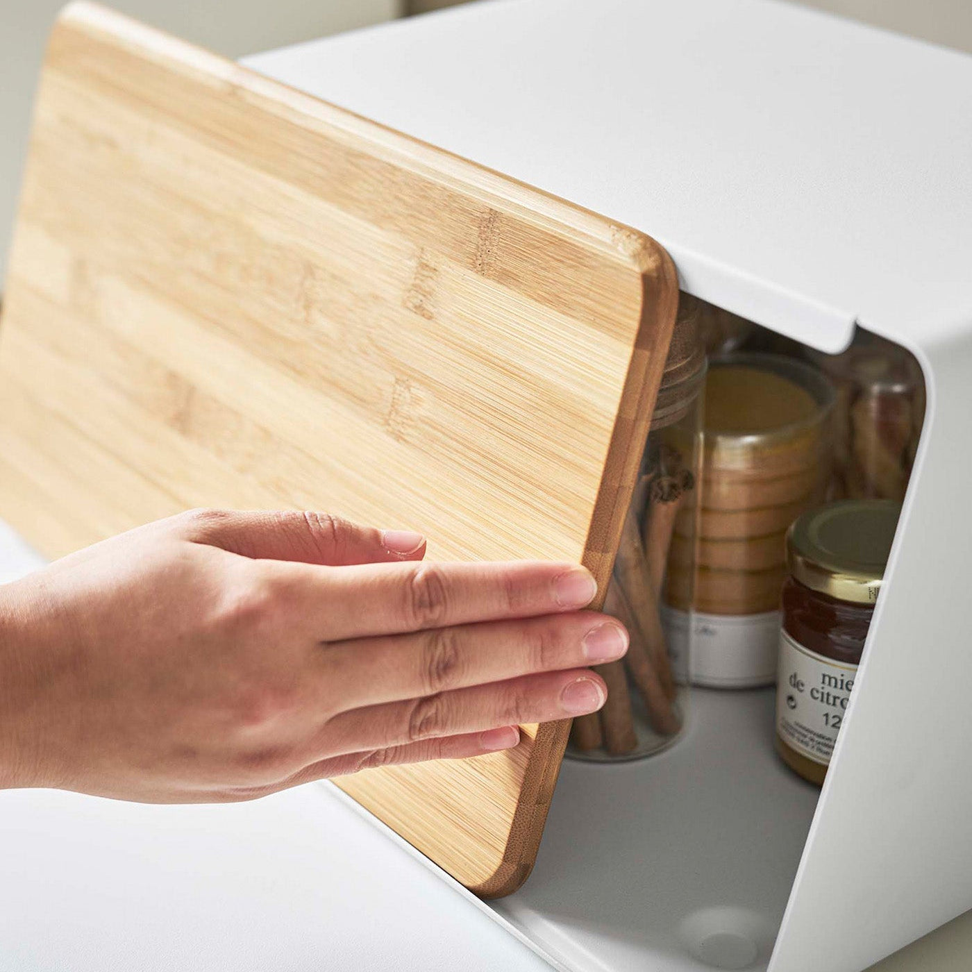 Tower Countertop White Storage Box