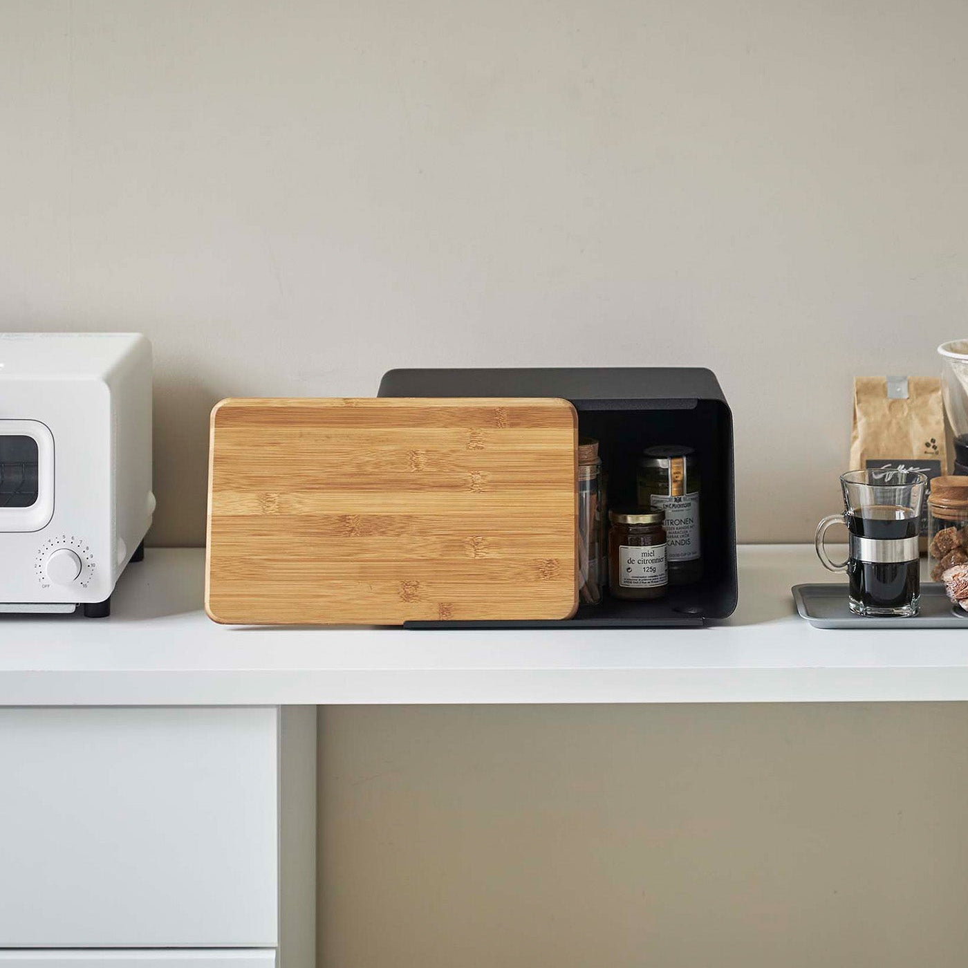 Tower Countertop White Storage Box